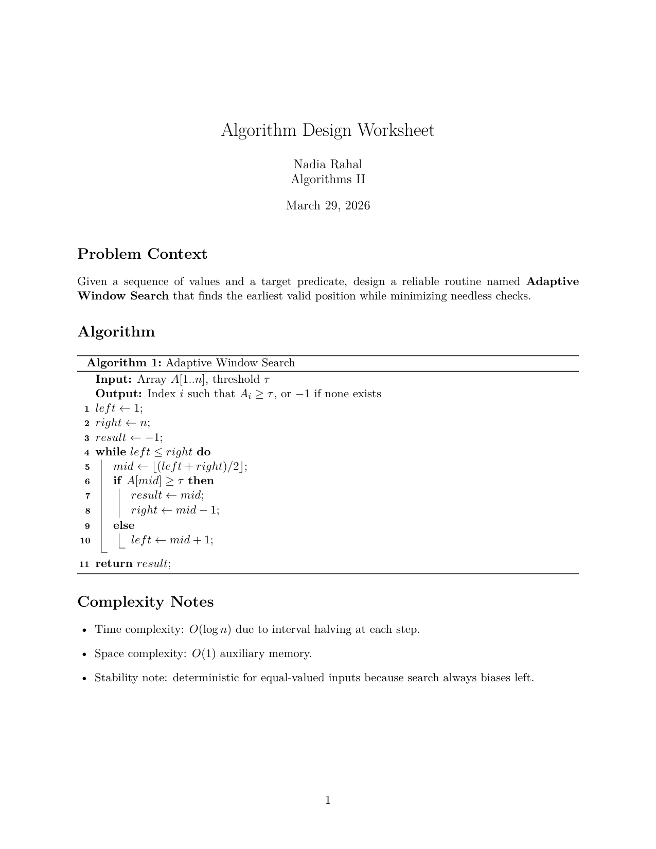 Algorithm Blueprint Steps